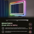 thumbnail image 3 of LED Bathroom Mirror with RGB Lighting, Front and Backlight, Fog-Free, Adjustable Brightness – Modern Wall-Mounted Vanity Mirror, IP54 Waterproof, ETL Listed, 3 of 8