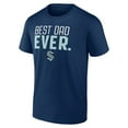 thumbnail image 2 of Men's Deep Sea Blue Seattle Kraken Best Dad Ever T-Shirt, 2 of 3