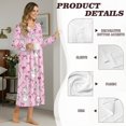 thumbnail image 6 of SEANATIVE Christmas Nightgown for Women Long Sleeve Sleep Shirt Button Pajama Dress Night Gown Cozy Full Length Nightdress for Casual Home Bedroom, 4XL, Cute Snowman Candy Cane Pink, 6 of 7