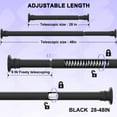 thumbnail image 4 of XUXRUS Black Expandable Adjustable Tension Shower Curtain Rod 28-48 inch, Stainless Steel, 4 of 7