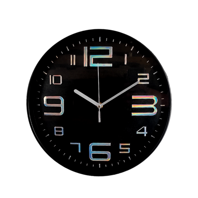 Reloj de Pared Plástico Innovador 30 Centímetros negro