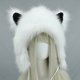 thumbnail image 4 of Gorros con capucha con temática de animales de gato, gorros con orejeras, gorros de disfraz de Halloween para fiesta de felpa suave y esponjoso de invierno, regalo de Navidad, 4 of 5
