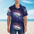 thumbnail image 2 of Zufioo Planets Stars And Galaxies Hawaiian Shirt for Men,Beach Shirts Tropical Vacation Shirts,Sleeve Casual Button Down Shirt with Pocket for Travel,Beach,Party,daily,3X-Large, 2 of 7