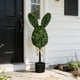 thumbnail image 1 of Árbol de Pascua con forma de conejito de boj artificial | Maceta con forma de corazón y huevos decorativos | Centro de mesa de primavera y Pascua de 75 cm para decoración del hogar, 1 of 8