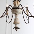 thumbnail image 3 of LNC 9-Light French country/Cottage Distressed Gray off-white wood Candle Shape Large Chandelier, 3 of 12