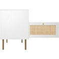 thumbnail image 4 of Boho Nightstands Set of 2 with Rattan Door - Modern Bedroom Accent Tables, 4 of 7