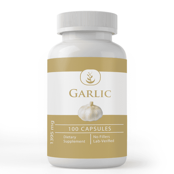 Pure Original Ingredients Garlic Capsules, 100 Capsules Always Pure, No Additives Or Fillers, Lab Verified