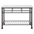 thumbnail image 4 of ACME Freyja Kitchen Island with Metal Shelves in White and Gray, 4 of 6