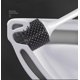 thumbnail image 5 of Escobilla de baño de silicona, escobilla de baño flexible con cepillo de silicona, montaje en pared sin perforaciones, color blanco, 5 of 5