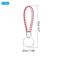 thumbnail image 2 of Braided Leather Keychain with Stainless Steel Key Ring, PU Woven Wristlet Lanyard, White Red 3 Pack, 2 of 5