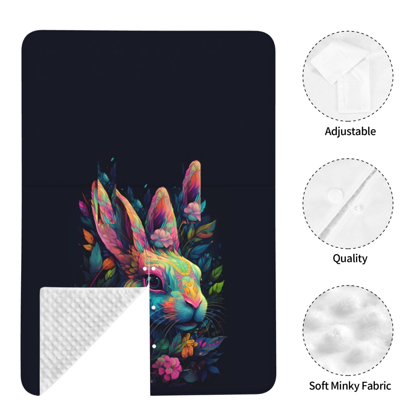 Car Seat Cover Baby - Colorful Patterned Rabbit Breathable Infant Car Seat Cover for Baby Carseat, Lightweight Comfort Baby Essentials Must Haves Newborn Stuff for Girl Boy