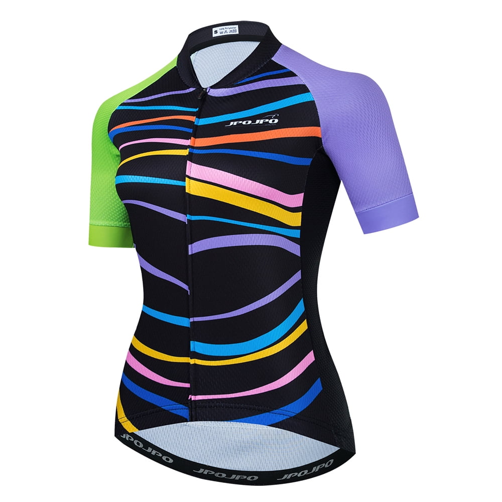 Women's Cycling Jersey Short Sleeve Biking Shirt Breathable Bike Jersey 