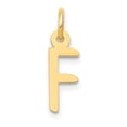 thumbnail image 1 of Diamond2Deal 14K Yellow Gold Small Slanted Block Letter F Initial Pendant for Women, 1 of 6