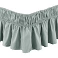 thumbnail image 1 of Solid Color Bedding Elastic Bed Apron Dust Proof Bedspread Non-Slip Bed Skirt *Grey, 1 of 8