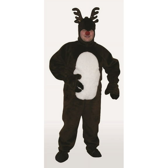 The Costume Center 6 Piece Brown Reindeer Christmas Suit with Hood – Adult Size X Large