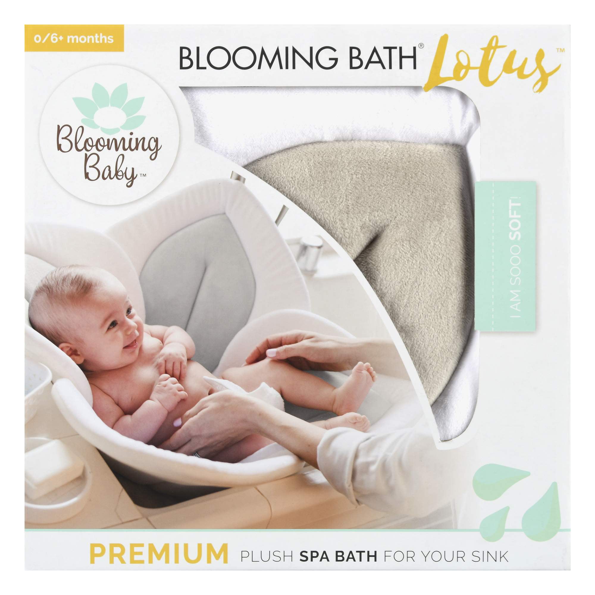 Blooming Baby Bath Lotus, Gray/White 