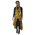 thumbnail image 4 of Orange Peacock African Print Fashion Shawl wrap with Armholes Light-weight with Belt, 4 of 4