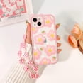 thumbnail image 4 of Funda transparente compatible con iPhone 14, diseño floral con cadena para niñas y mujeres, suave TPU a prueba de golpes, protectora para iPhone 14, diseño de flores rosas., 4 of 8