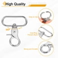 thumbnail image 4 of Uxcell 8 Pack Swivel Snap Hook, 38mm(1 1/2") Trigger Snap Heavy Duty Metal Lobster Claw Clasp Lanyard Clips for Straps Bags Belting Leathercraft, Silver White, 4 of 6