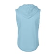 thumbnail image 3 of Mens Tank Tops Sleeveless Zip Up Hoodie Workout Gym Athletic Running Muscle Vest For Men Plus Size Tank Tops Light Blue L, 3 of 3
