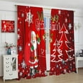 thumbnail image 6 of Red Christmas Snowflakes Curtains, Merry Xmas Holiday Window Treatments for Bedroom New Year Festival Window Drapes for Living Room Kitchen Home Decor W28xL40in(Decor), 6 of 7