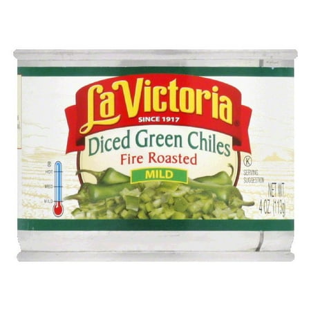 La Victoria Diced Green Chiles - Mild, 4 OZ (Pack of