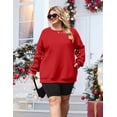 thumbnail image 2 of DEXIO Plus Size Christmas Sweatshirts for Women Cute Christmas Tree Graphic Long Sleeve Shirt Xmas Holiday Party Pullover Blouse,3X, 2 of 5