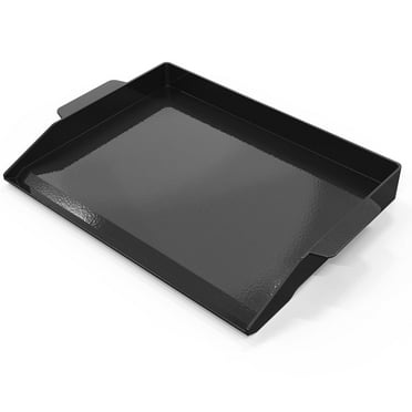 Only Fire Black Enamelled Cast Iron Flat Top Grill Griddle Plate Non-Stick Griddle Outdoor, 23" x 16"