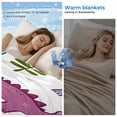 thumbnail image 2 of Cute Cartoon Dinosaur Cooling Blanket, Lightweight Breathable Summer Throw Blanket with Double Sided Cold Effect, Green Blue Purple Animals Picnic Beach Blankets Bed Sheet for Hot Sleepers 60"x80", 2 of 8