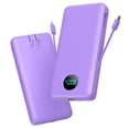 thumbnail image 1 of Banco de energía APHUWJ 33800 mAh USB C con cables y enchufe integrados, 1 of 7
