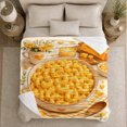 thumbnail image 5 of Mac Cheese Still Life, Playful Food Art Scene, Warm Flannel Blanket for Kitchen and Dining Room with Detailed Artwork, Food Lovers Birthday Gift, Playful Home Decor, 5 of 9