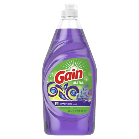 Gain Ultra Dishwashing Liquid Dish Soap, Lavender, 21.6 fl oz