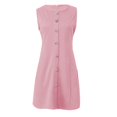 thumbnail image 4 of QHFBli Work Dresses for Women 2025 Spring Business Formal Short Dress Sleeveless Button Down Elegant Office Outfits, 4 of 4