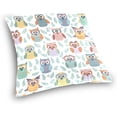 thumbnail image 3 of GZHJMY Cute Owls Pillow Cover 20 x 20 Inch, Soft Decorative Cushion Case Square Throw Pillow Cover for Sofa Living Room Couch Home Decor, 3 of 7