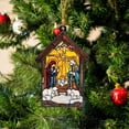 thumbnail image 6 of Nkmbld Christmas Ornaments Nativity Scene Suncatcher Stained Window Hanging Pendant Christmas Decorations for Tree Walls Windows Doors, 6 of 8