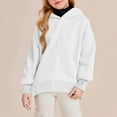 thumbnail image 7 of Atogsazn Girl's Oversized Hoodies Kids Long Sleeve Sweatshirt Pullover Side Split Hoodie Fall Winter Clothing White 13-14 Years Fashion, 7 of 7