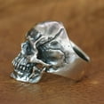 thumbnail image 5 of 925 Sterling Silver High Detail Skull Ring Biker Punk Jewelry TA50 US Size 8, 5 of 17
