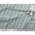 thumbnail image 2 of Soimoi Green Poly Georgette Fabric Vertical Stripe Printed Fabric 1 Yard 52 Inch Wide, 2 of 3