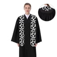 thumbnail image 4 of Haiem Cow Print Black White Pattern Graduation Stole 2024 | Premium Satin Sash for Graduation Ceremony, 4 of 7