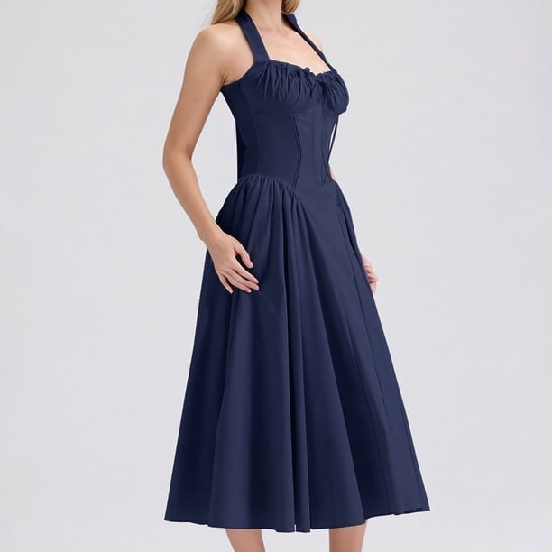 WILLBEST Vestido De Mujer Vestido Largo Ajustado De Moda Informal Para Mujer Con Encaje