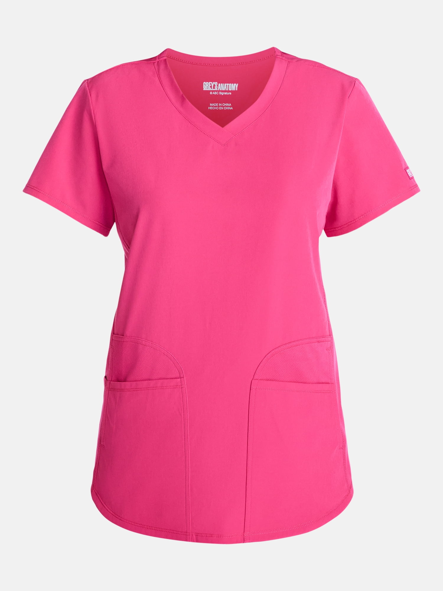 Grey's Anatomy Women's Scrub Top with Short Sleeves, Sizes S-3XL