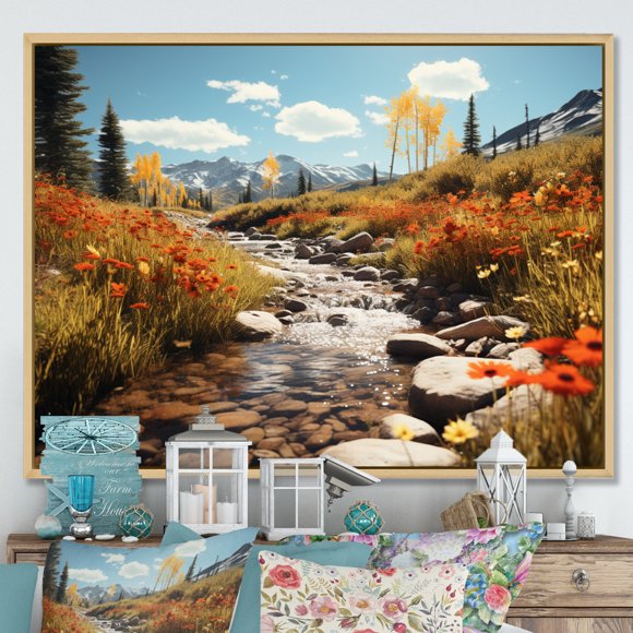 Designart Grand Art Mural Encadré Usa, Tremble, Colorado Usa Paysage Époustouflant, Décoration Murale Encadrée Usa, Art Mural Traditionnel Vert Naturel, 20x12 Pouces Cadre Couleur Brun Naturel