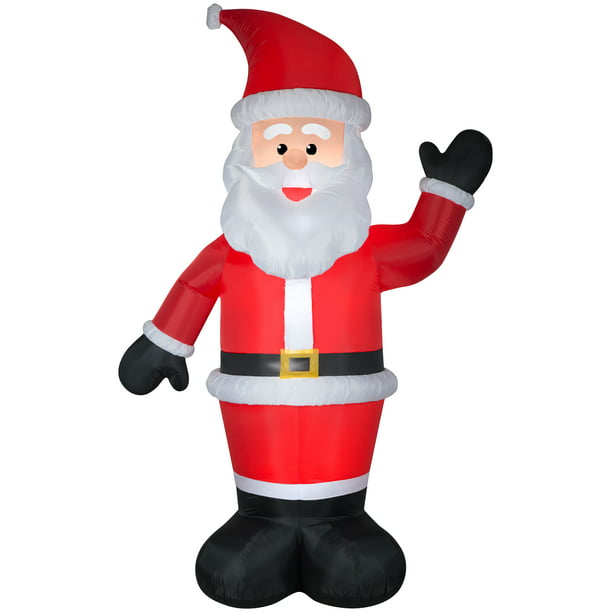 Holiday Time 10` Santa Inflatable by Gemmy Industries - Walmart.com ...
