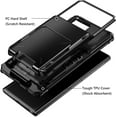 thumbnail image 3 of for Galaxy S23 Ultra Wallet Cover 4-Card Credit Card Holder ID Slot Scratch Resistant Dual Layer Hybrid Protective Hard Shell Rugged TPU Bumper Armor Case for Galaxy S23 Ultra 6.8" Black, 3 of 14