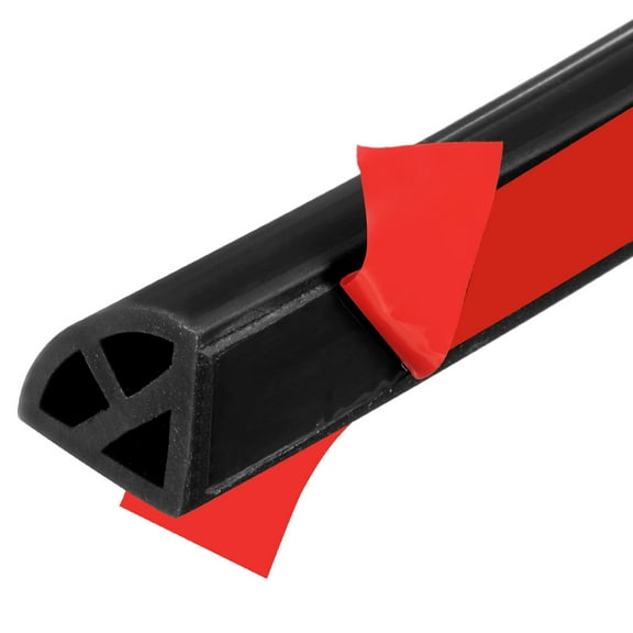 59 Inch Flexible Quarter Round Molding, Bendable Peel and Stick Trim, Black