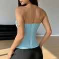 thumbnail image 4 of Strapless Bustier Top with Tie Detail (M, Blue), 4 of 4
