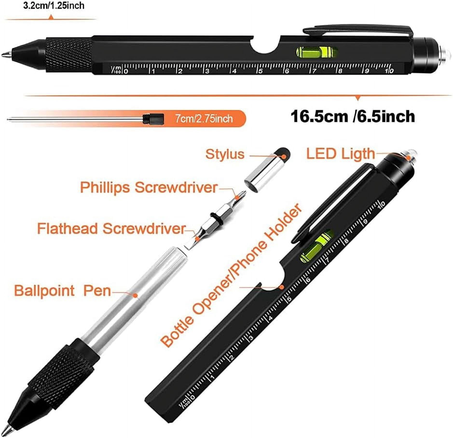 9-in-1 Multitool Stift Aus Edelstahl – Mit LED-Taschenlampe, Schraubendreher, Flaschenöffner & Mehr