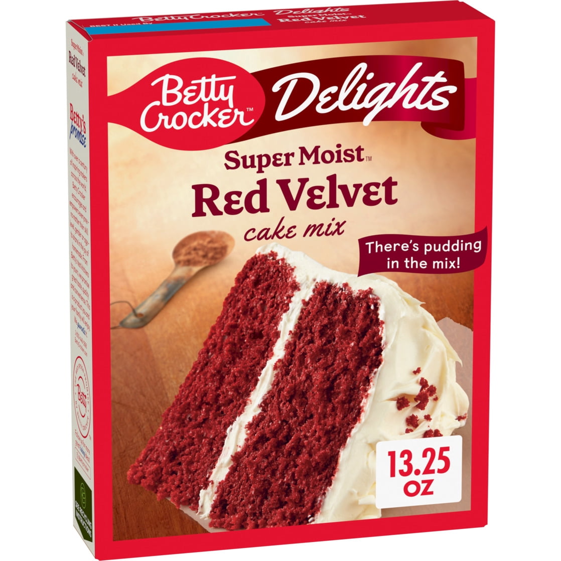 (12 pack) Betty Crocker Delights Super Moist Red Velvet Cake Mix, 13.25 oz.