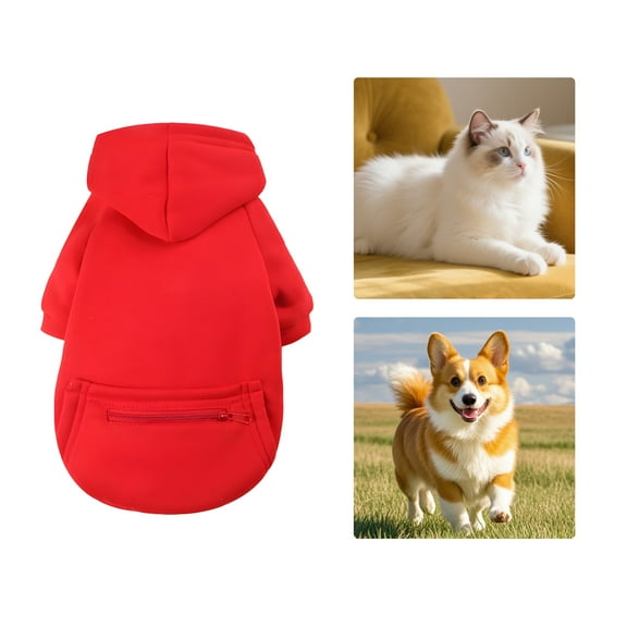 GASTROPOD Dog Clothes,Polyester Dog Clothes for Small Dogs,Good Insulation Puppy Clothes,Red,XS