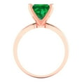 thumbnail image 4 of Clara Pucci 14K Rose Gold 2.5ct Emerald Solitaire Ring for Women, 4 of 8